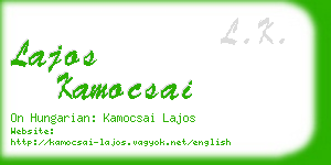 lajos kamocsai business card